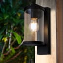 Outdoor Wall Light Black Lantern Clear Diffuser ZLC378 with LED 4w Warm