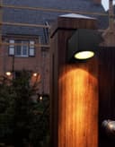 Black Finish Stainless Steel Mini Cube Single Outdoor Wall Light ZLC064B