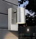 Single Outdoor Wall Light Dusk Till Dawn Sensor Stainless Steel Finish IP65 ZLC088