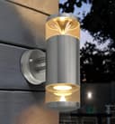 Modern Outdoor Wall Light Up Down Clear Diffuser Stainless Steel IP44 ZLC074