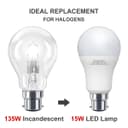 15w GLS LED Light Bulb B22 Bayonet Warm White A60