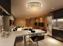 Modern Decor Round Crystal Chandelier Ceiling Light Reflective Silver Base 