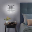 Modern Polished Chrome Indoor Wall Light Chandelier Crystal Droplets Twin G9 Lamp 