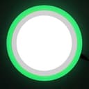18w LED Round Recessed Ceiling Panel Light Dual Colour Cool White Green Ring 