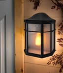 Vintage Black Outdoor Wall Light Frosted Glass Lantern ZLC080