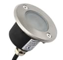 5w LED Outdoor Ground Walkover Light Round Blue Brushed Chrome Finish Recessed Uplighter GL05B