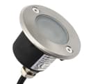 1w LED Recessed Outdoor Ground Light Round Cool White Brushed Chrome Walkover Uplighter GL07CW