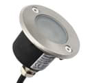 1w LED Recessed Outdoor Ground Light Round Blue Brushed Chrome Walkover Uplighter GL08B
