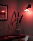 Ambient Fireglow 4w LED Golf Ball Red Light Bulb E14 Clear Glass