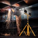 Floodlight Tripod Stand for Job Site Lighting Double Head TRI02