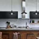 Hanging Ceiling Pendant Lampshade Black Metal 