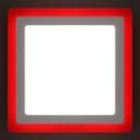 18w Square LED Ceiling Light Cool White with Red Ambient Ring Surface Mount 
