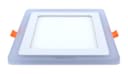 12w + 4w Square Recessed LED Ceiling Panel Light Dual Colour Cool White/Blue