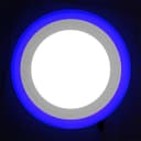 12w Round Recessed LED Ceiling Panel Light Dual Colour Cool White Blue Ring
