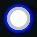 Round Dual Colour LED 6w Ceiling Recessed Panel Spot Light Blue and White