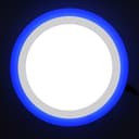 18w Round Recessed LED Ceiling Panel Light Dual Colour Cool White Blue Ring