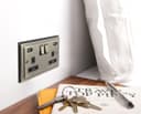 Antique Brass USB Double Wall Plug Socket 2 Gang 13A with 2 USB Charger Port Outlets Socket Plate BE776KME