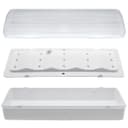 Glass Emergency LED Light Bulkhead with Green Man Fire Exit Sleeve Celling or Wall Mount EML01D