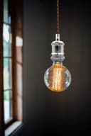 Industrial Vintage Ceiling Pendant Lamp Holder Chrome E27 Fitting
