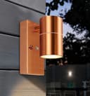 Single Outdoor Wall Light Dusk Till Dawn Sensor Copper Finish IP65 ZLC097CDTD