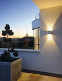 Modern Rectangular Up Down Matt White Outdoor Wall Light ZLC062W 