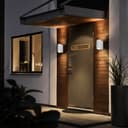 Matt White LED Modern Double Outdoor Wall Light Up/Down Garden Light ZLC055W 