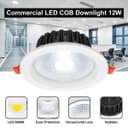 COB 12W Recessed Commercial LED Downlight 6000K CDL12