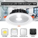 COB 18W Recessed Commercial LED Downlight 6000K CDL18