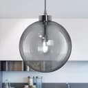Modern Vintage Ceiling Smoked Grey Globe Pendant Light M0211