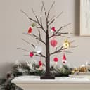 LED Indoor Christmas Brown Tree Miniature 60cm Mains And Battery Operated TREE01