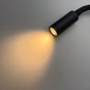 3W LED Adjustable Black Wall Mounted Reading Light with Flexible Arm Warm White 3000K BW03