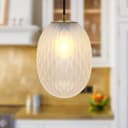 Modern Brass Ceiling Pendant Light Frosted White Textured Glass Lamp Shade K447