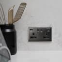  USB Double Socket With 2 USB Charger Port Black Nickel Plate Quick Charge PD20W N411820WGME