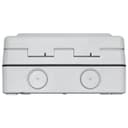 13A 2 Gang Weatherproof Double Outdoor RCD Switched DP Socket IP66 Grey ODSRCD1