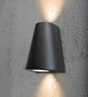 Cone Shape Up Down Outdoor Wall Light Stainless Steel Black Finish ZLC070B 