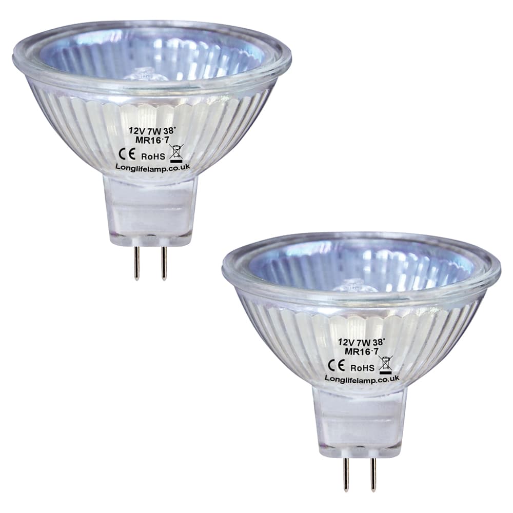 2 X MR16 7W 12V Fibre Optic Christmas Tree Halogen Bulb Low Voltage