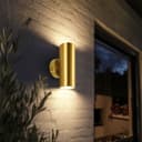 Modern Double Outdoor Wall Light Stainless Steel Brass IP65 with LED 5w Warm ZLC383