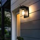 Outdoor Wall Light Lantern Black Clear Lamp Shade ZLC385 with 4w LED Warm White