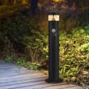3W LED PIR Sensor Bollard Outdoor Garden Light Black Stainless Steel 3000K IP54 ZLCA03