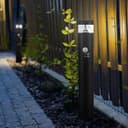 3W LED PIR Sensor Bollard Outdoor Garden Spike Light Black Stainless Steel 6500K IP54 ZLCA06