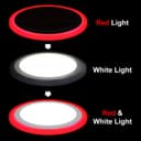 18w Round Recessed LED Ceiling Panel Light Dual Colour Cool White Red Ring 