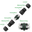 Waterproof IP68 Quick Connector 3 Terminal 3P L+N QCS2