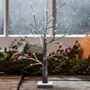 LED Indoor Christmas Brown Tree Snow Effect Miniature 60cm Mains and Battery Operated TREE04