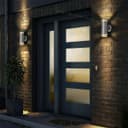 2 x Outdoor Double Wall Lights Stainless Steel GU10 Fitment