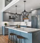 Modern Vintage Smoked Grey Glass Globe Pendant Lamp M0229