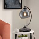 Modern Smoked Glass Globe Table Lamp M0234