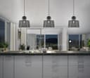 Modern Vintage Grey Smoked Glass Pendant Lamp M0224