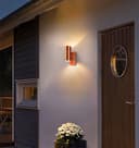 PIR Double Outdoor Wall Light Copper Finish with Movement Sensor IP44 ZLC342CSEN