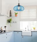Modern Vintage Blue Glass Dome Ceiling Pendant Lamp M0237