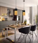 Retro Amber Glass Pendant Hanging Ceiling Light Shade Cylinder Nordic Lamp Holder H3001